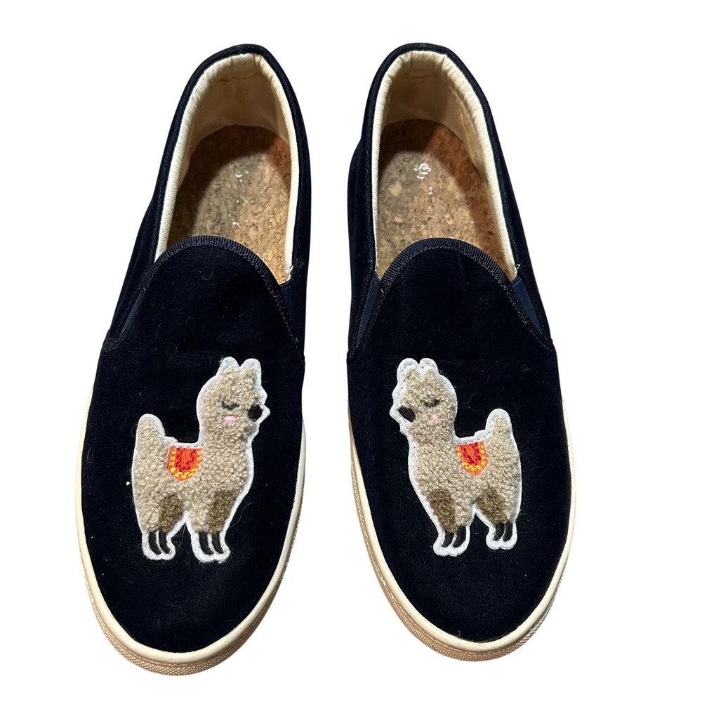 SOLUDOS Blue Velvet Alpaca Slip On Loafer Shoes Women's‎ Size 10